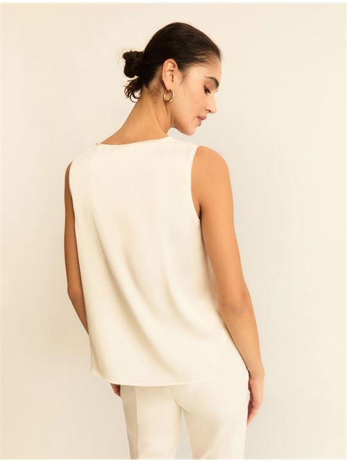 Top in raso con dettagli in georgette EMME MARELLA | EMMCOTTAGE197/005
